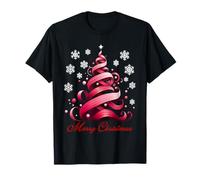 Sapin de Noël Mignon avec Rubans Rouges avec étoile Moderne Abstrait T-Shirt