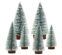 Sapin de Noël Miniature, 6 Pièces Artificiel, Sapins Verts DIY, Petites Décorations pour Nouvel An, Fête, Table, Fenêtre, 10/15/20 cm