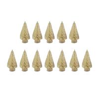 Sapin de Noël miniature - Sapin de Noël en sisal de soie | Sapins artificiels en sisal vert pour décoration de Noël et loisirs créatifs (12 pièces)