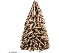 Sapin de Noël - Nature - 25 x 40 cm - Bois naturel - Intérieur - Scandinave-Nature