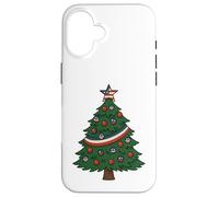 Sapin de Noël Patriotique Drapeau USA Vacances Rouge Blanc Bleu Coque pour iPhone 16