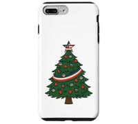 Sapin de Noël Patriotique Drapeau USA Vacances Rouge Blanc Bleu Coque pour iPhone 7 Plus/8 Plus