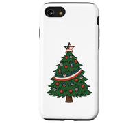 Sapin de Noël Patriotique Drapeau USA Vacances Rouge Blanc Bleu Coque pour iPhone SE (2020) / 7/8