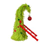 Sapin de Noël pliable en peluche - Décoration de bureau - Mini décorations de Noël - Échelle avec espace en peluche de fête avec arbre, support précis unique et moelleux - SM tordu