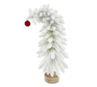 Sapin de Noël pliable en PVC sans lumière Mini décoration de bureau pour fête de vacances 2026 Décoration de bureau Décoration de village de Noël, décorations d'arbre, petits préli