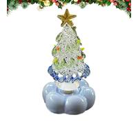 Sapin De Noël Rotatif en Verre Fait Main, élégante Décoration De Table en Céramique, Ornement De Noël en Verre d'art Tournant, Cadeau Original pour La Maison, Le Bureau Ou Les Amis