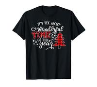 Sapin de Noël Rouge « It's The Most Wonderful Time of The Year » T-Shirt