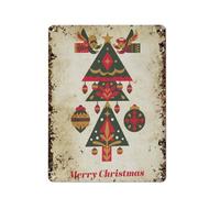 Sapin de Noël scandinave, Joyeux Noël et Bonne Année nordique, décoration murale intéressante pour la maison, idée de personnalisation, boîte en métal vintage, décoration de chambre, élégante et sim