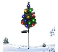 Sapin De Noël Solaire Extérieur, Décorations De Noël avec Piquet, Lumières Solaires pour Allées, pour Jardin Terrasse Pelouse Allée Trottoir Parking Camping