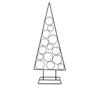 Sapin de Noël Spetebo - Métal Noir - 123 cm - Support de Décoration Intérieur