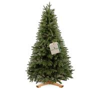 Sapin de Noël - SPRINGOS - 210 cm - Pin artificiel scandinave - Réutilisable - Socle en bois