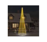 Sapin de Noël sur mât de drapeau 1134 LED Blanc chaud 800 cm