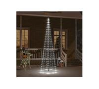 Sapin de Noël sur Mât de Drapeau 108 LED Blanc Froid 180 cm Décoration vidaXL