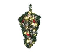 Sapin De Noël Suspendu avec Lumières,Décoration De Noël Éclairante pour Maison - Décoration Artificielle pour Propriétaires Designers d'Intérieur Vitrine Porte Fenêtre Plafond Porche Fêtes