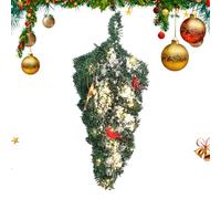 Sapin De Noël Suspendu avec Lumières - Petit Arbre de Noël Illuminé | Décoration de Fêtes Suspendable pour Vitrine Magasin Plafond Bureau Porte Maison Porche Mur Appartement