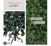 Sapin de Noël - TECTAKE - Arbre artificiel 140 cm avec 470 branches en polyester et support en métal - Vert