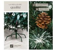 TECTAKE Sapin Artificiel de Noël 180 cm 705 Branches Pommes de Pin en PVC - Vert
