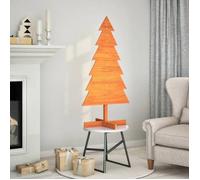 Sapin de Noël - vidaXL - 120 cm - Bois massif - Marron - Intérieur