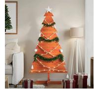 vidaXL Sapin de Noël 150 cm en bois massif – Marron – Intérieur
