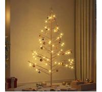Arbre de Noël en bois avec support Bois massif en pin Décor moderne vidaXL vidaX