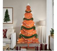 Sapin de Noël - vidaXL - 180 cm - Bois massif - Marron - Intérieur