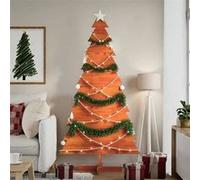 vidaXL Sapin de Noël 180 cm – Bois de pin massif – Décoration intérieure