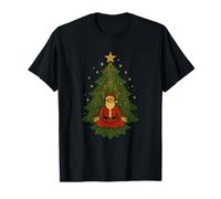 Sapin de Noël Zen Yoga Santa Mandala Festive Mindful Vibes T-Shirt