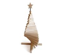 Sapin décoratif - Bois à lattes mobiles - Beige - 46x24,5 cm - Pour Noël