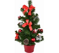 Sapin décoré de cadeaux et d'un nœud rouge 50 cm