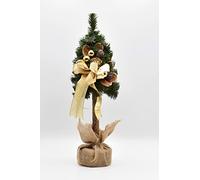 Sapin décoré, Petit Arbre de Noël Artificiel avec Bijoux