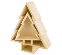 Sapin En Bois Gigogne Hauteur Max 28 Cm 2 Pièces
