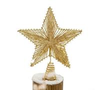 Sapin étoilé en métal étincelant fabriqué pour les arbres de Noël, alliant durabilité et décoration festive à paillettes (30 cm doré)