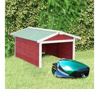 Sapin Garage de Tondeuse à Gazon 72x87x50 cm Gris et Blanc Protection vidaXL