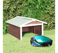vidaXL Overkapping voor grasmaaier 72x87x50 cm vurenhout mokka en wit170880 G