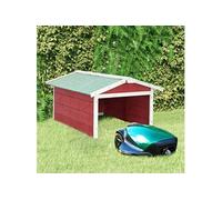 vidaXL Garage de tondeuse ¿¿ gazon 72x87x50 cm Rouge et blanc Sapin