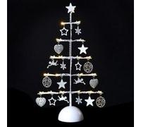 Sapin lumineux en métal blanc Blanc G