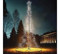 Sapin métallique 5 m avec guirlande 1440 LED et étoile lumineuse [Lunartec]