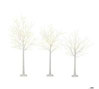 Sapin Noël Artificiel LED - RELAX4LIFE - Lot de 3 - Hauteur 120/150/180CM - 48/72/96 Lumières LED Blanc Chaud - Branches Flexibles