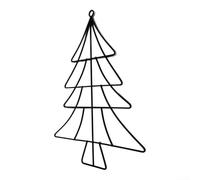 Sapin Noël en Fer DIY 2PCS 33x25cm Vert Différencié pour Décorations | Base créative pour couronnes suspensions Accentue pour fenêtres murs rambardes Convient intérieur extérieur