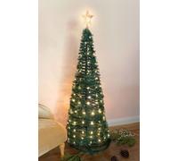Sapin Pop Up avec éclairage LED - vert / 150 cm - avec chaîne lumineuse intégrée de 120 LED