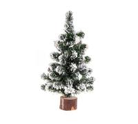Sapin de table - OSE - Petit sapin de table - Vert floqué blanc - 31 branches - H 25 cm