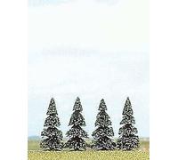 Sapins 55Mm De Haut (Paquet De 4) HO/N Échelle Busch 6100
