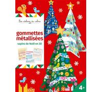 Deux Coqs d'Or – Sapins de Noël 3D à décorer (pochette) – 5 sapins + gommettes métalliques