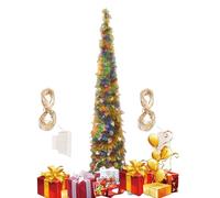 Sapins De Noël Artificiels - Arbre Cône Pailleté - Décorations Végétales Réalistes De 1,5 M pour Porche Intérieur Extérieur Table Bureau Et