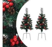 Sapins de Noël artificiels d allée 2 pcs 76 cm PVC