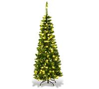Sapins de Noël, Avec ses lumières LED à lumière chaude, son support métallique pliable et feuilles en PVC de qualité supérieure, cette décoration Noël est idéale for la maison les magasins(7.5FT)