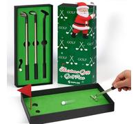 SAPLIZE Ensemble cadeau de stylo de golf, mini boîte verte de bureau, 3 stylos à bille de couleurs d'encre, jouet de bureau amusant pour éléphant blanc, cadeaux pour homme et golfeurs