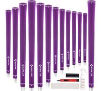 SAPLIZE Jeu de 13 poignées de Golf Violette, CC02 Club de Golf en Caoutchouc, Ruban adhésif, Lame à Crochet, Pince-étau, Solvant Inclus, Mixte, Taille Standard