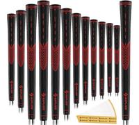 SAPLIZE Lot de 13 poignées de golf classiques en caoutchouc avec retour élevé, antidérapantes, choisissez parmi 13 poignées avec 15 bandes ou 13 poignées avec tous les kits, disponibles en tailles