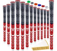 SAPLIZE Lot de 13 poignées de golf hybrides de taille standard rouge pour toutes les saisons